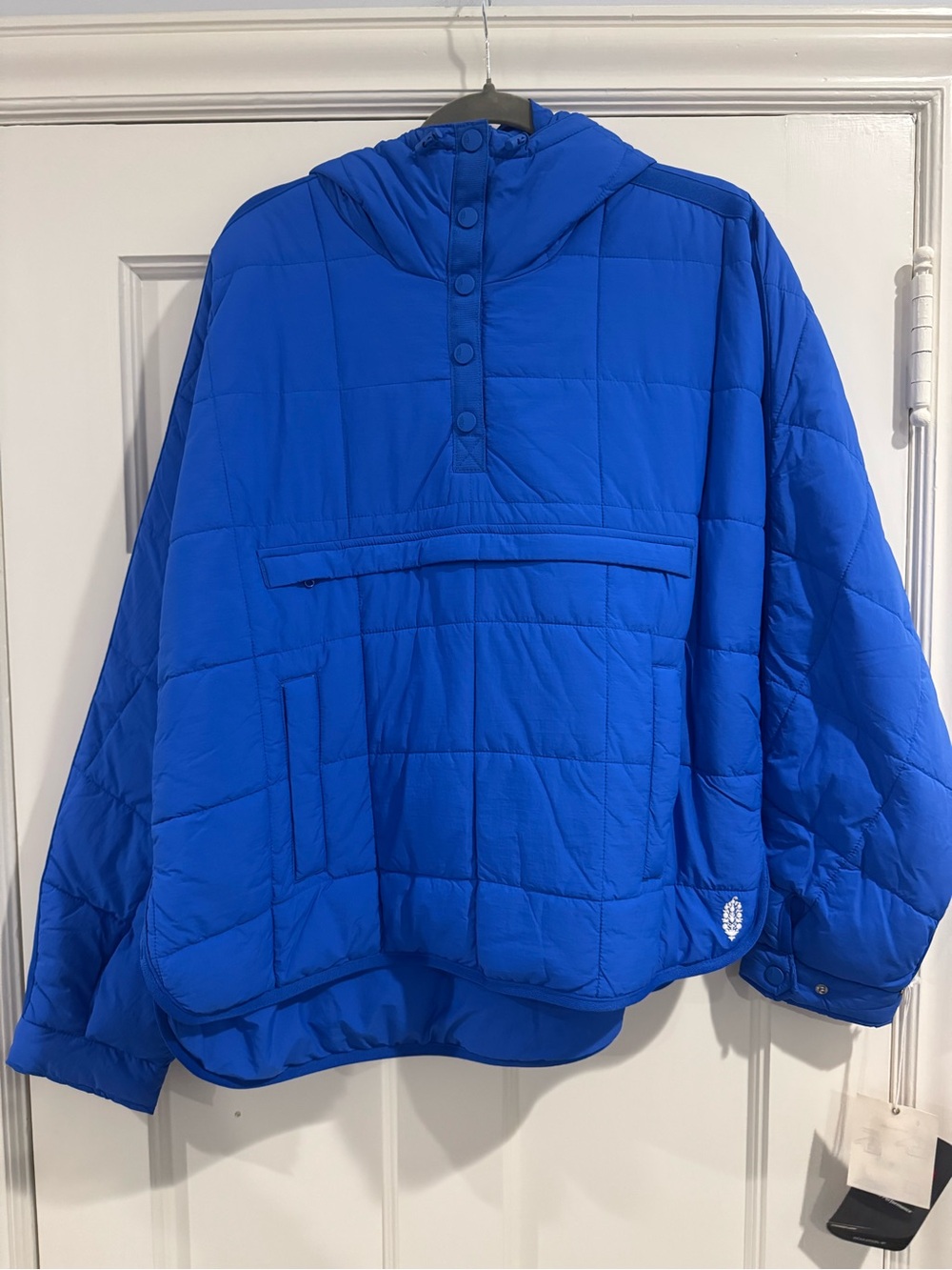 FP Movement by Free People Quilted Hooded Pullover Jacket - Cobalt Blue